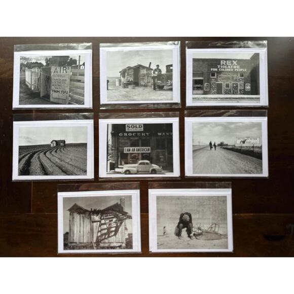 Blank Cards - Black & White Photos - Dorthea Lange - Recovered from Damaged Book - Picture 5 of 7